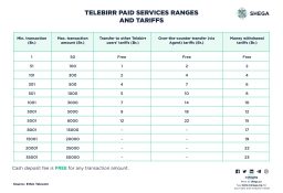 Telebirr Introduces Transaction Fees